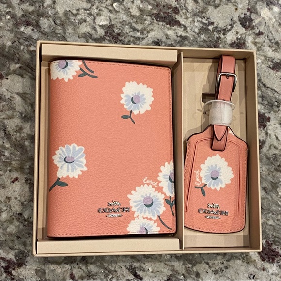 Coach Accessories - Coach | Boxed Daisy Passport Cover Luggage Tag